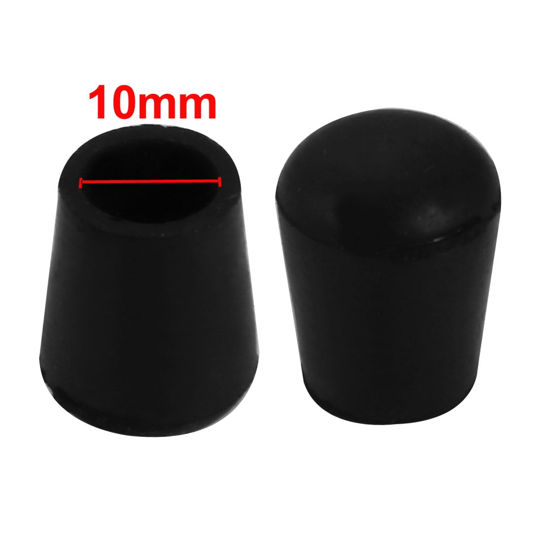 10Pcs Chair Leg Caps Rubber Round Furniture Feet Covers 10mm Inner Dia
