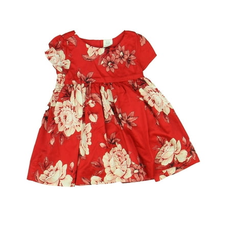 

Pre-owned Gap Girls Red | Floral Dress size: 3-6 Months