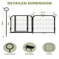 thumbnail image 2 of Escape-Proofs Stainless Steel Dog Playpen for Backyard, RV & Indoor Training | Expandable Pen,Secure Space for Small Dogs/Puppies (Black), 2 of 5