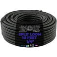 thumbnail image 2 of Absolute SLT14 10' + Electrical Tape 10 feet 1/4" split loom wire tubing hose cover auto home marine + electrical tape, 2 of 7