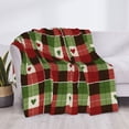 thumbnail image 6 of YFYANG Lightweight Warm Flannel Blanket, Christmas Love Plaid Throw Blanket for Bed, Sofa, Travel, Camping, 40"x30", 6 of 7
