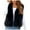 Black, variant on larppty Women's Faux Fur Waistcoat Vest Fuzzy Sleeveless Open Front Outwear Winter Warm Fluzzy Vest Jacket Coat (Black, 3XL)