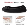 thumbnail image 5 of EverFoams Women's Ballerina Slippers Lightweight Comfy Memory Foam House Shoes with Stretchable Heel Design Black,7-8 US, 5 of 7