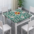 thumbnail image 3 of Leopard Pattern with Green and Black Spots Square Fitted Tablecloth with Elastic Edge,Square Table Cover,Washable Elastic Table Cover for Home Kitchen Party Decor 34"x34", 3 of 6