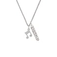 thumbnail image 2 of Delight Jewelry Silvertone Double Music Note Silvertone Sisters Best Friends Forever Bar Charm Necklace, 23", 2 of 4