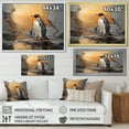 thumbnail image 4 of Designart "Elegant Penguin In The Snow" Penguin Floater Framed Wall Decor, 4 of 5