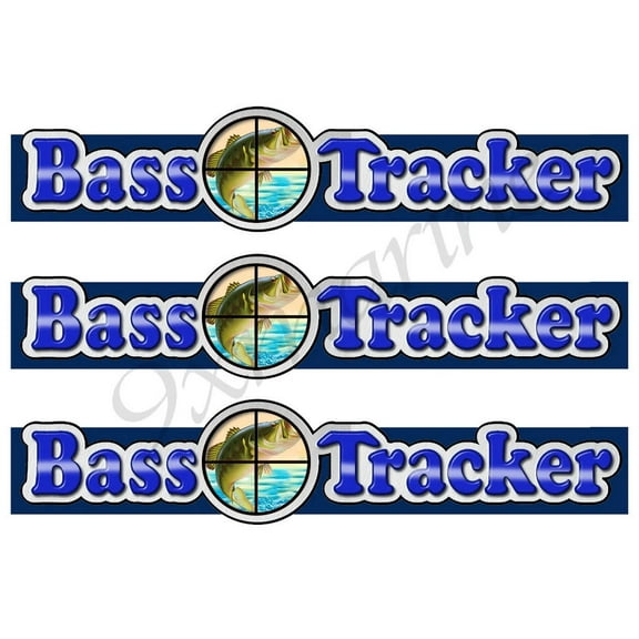 3 Bass Tracker Boat Stickers for boat restoration project