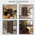 thumbnail image 7 of FDW Room Divider 4 Panel Room Screen Divider Wooden Screen Folding, Brown, 7 of 7