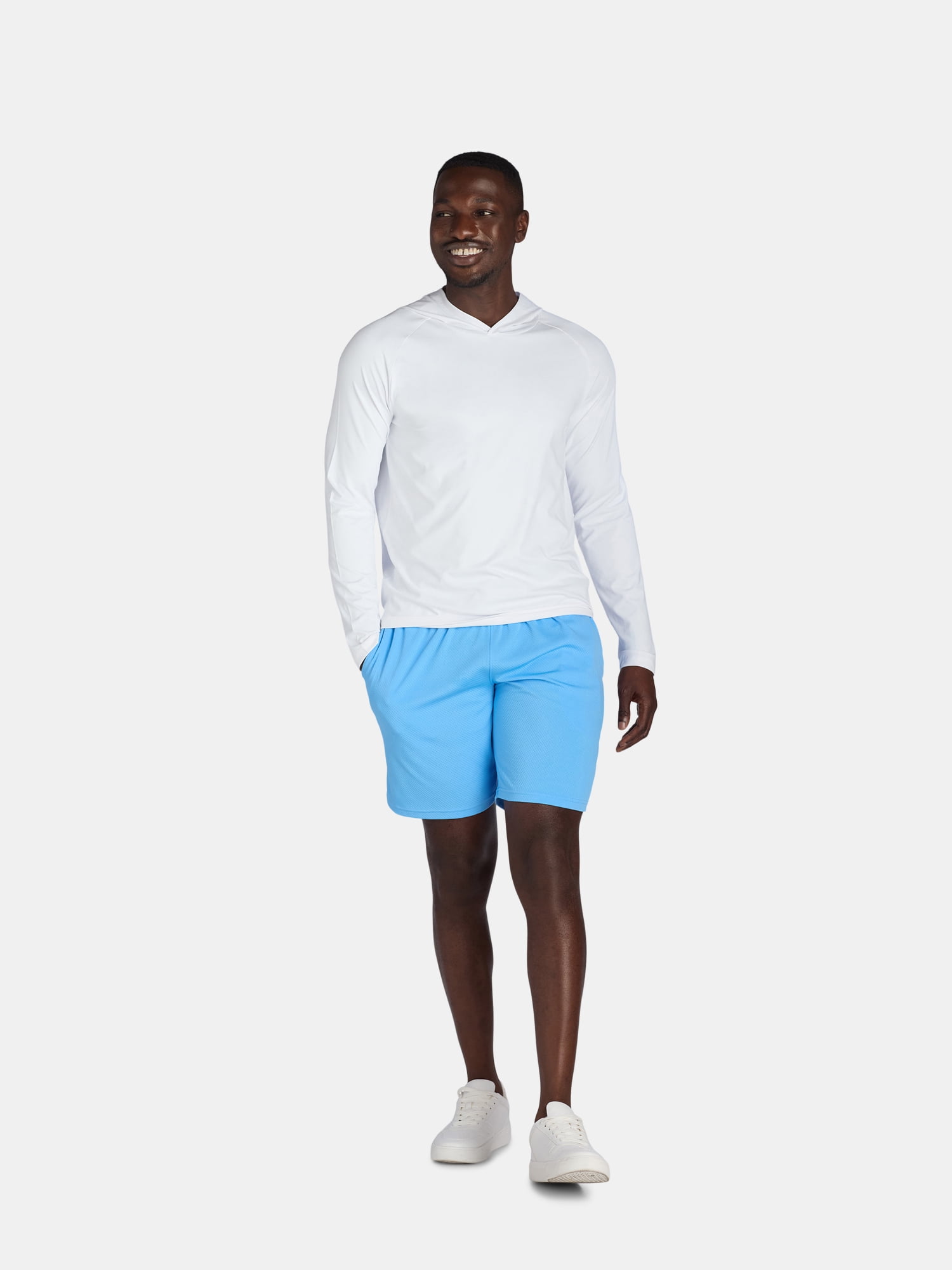 Athletic Works Men's and Big Men's Active Mesh Shorts, 9" Inseam, Sizes XS-5XL