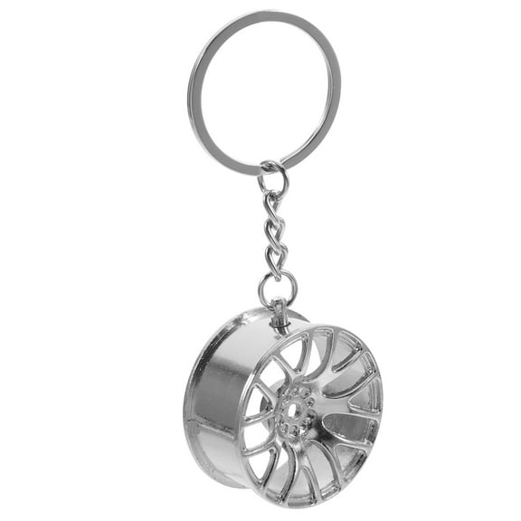 unbranded  Car Key Chains Men Wallet Keychain Fish Keychains Mood Wheel Rings Man Silver