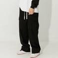 thumbnail image 1 of Puntoco Pantalones cargo con bolsillos y cintura elástica informales de estilo vintage para hombre, 1 of 6