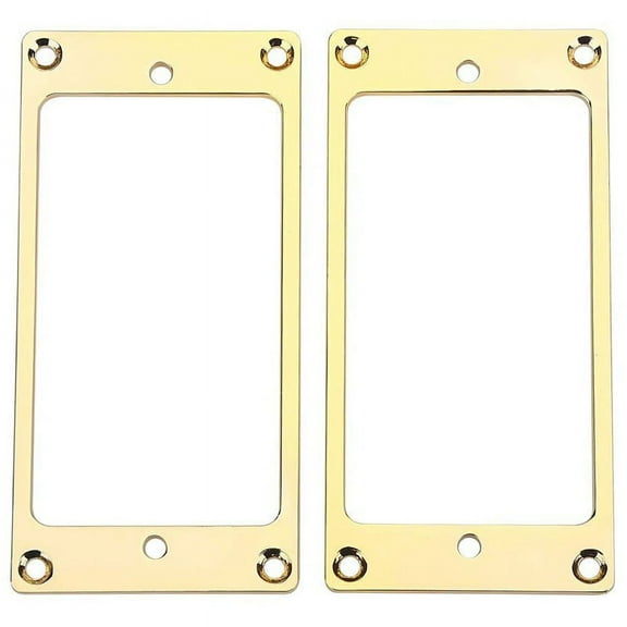 2 Pcs Metal Flat Humbucker Cover Guitar Pickup Frame Mounting Ring