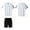 c01White, variant on (M-5XL) Men's 2 Pack Shirts Shorts Zipper Pockets Quick Dry Gym Athletic Clothes Big and Tall Workout Running Sets Gray M