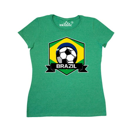 Soccer Brazil Flag Banner Women's T-Shirt