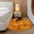 thumbnail image 2 of Round Rugs 4 Ft, Orange Geometric Non Slip Area Rugs for Kitchen Bedroom Entryway, Modern Luxury Aesthetic Abstract Motifs Washable Carpet Runner Rug Floor Mats for Bedroom Home Decor, 2 of 8