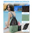 thumbnail image 4 of Bolsa de natación BROTOU, 47 x 40 cm, mochila de malla con bolsillo húmedo, 4 of 7