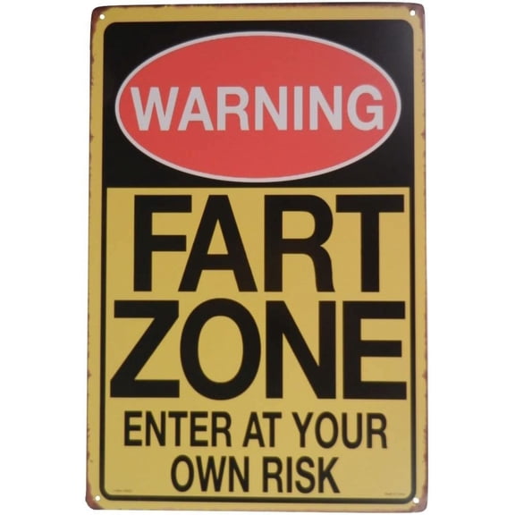 Warning Fart Zone Funny Tin Sign Bar Pub Garage Diner Cafe Home Wall Decor Home Decor Art Metal Poster Retro Vintage