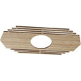 thumbnail image 2 of Ekena Millwork 32"W x 16"H x 8 3/8"ID x 1/4"T Chrysler Wood Fretwork Pierced Ceiling Medallion, Red Oak, 2 of 3