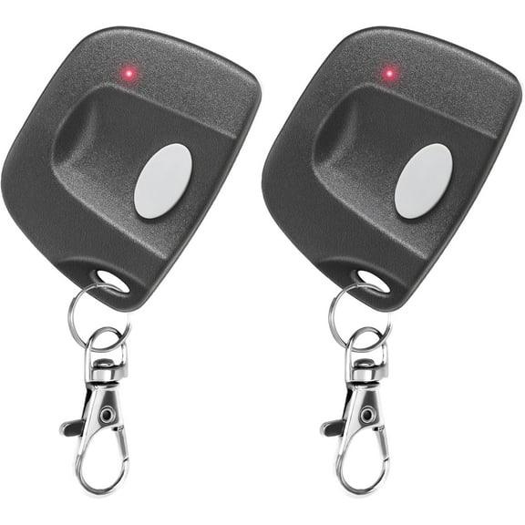 Foluck 2 for 300 MHz Multicode Linear Garage Door Gate Opener Remote Control with 10 DIP Switch Keychain,Replacement for 3089,3060,3070,308911,MCS308911,MCS306010,MCS307010 Gate Clicker