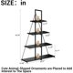 thumbnail image 2 of Qinaqin 4 Niveles Ladder Bookshelf a-Shaped Corner Estante Soporte Free de Profundidad Pie Bookcase Almacenamiento Rack Organizador con Steel Frame para Oficina en Casa Living Sala Kitchen Negro, 2 of 7
