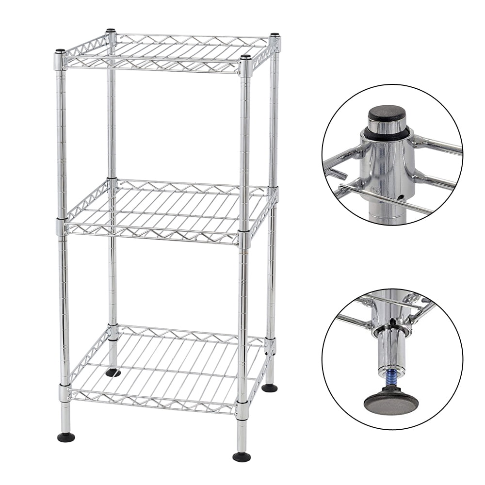 Kepooman 3-Tier Wire Shelving Unit Garage Wire Shelf Metal Large Storage Shelves Heavy Duty Height Adjustable Utility Commercial Grade Steel Layer Shelf Rack Organizer Kepooman 3-Tier Wire Shelving Unit Garage Wire Shelf Metal Large Storage Shelves Heavy Duty Height Adjustable Utility Commercial Grade Steel Layer Shelf Rack Organizer