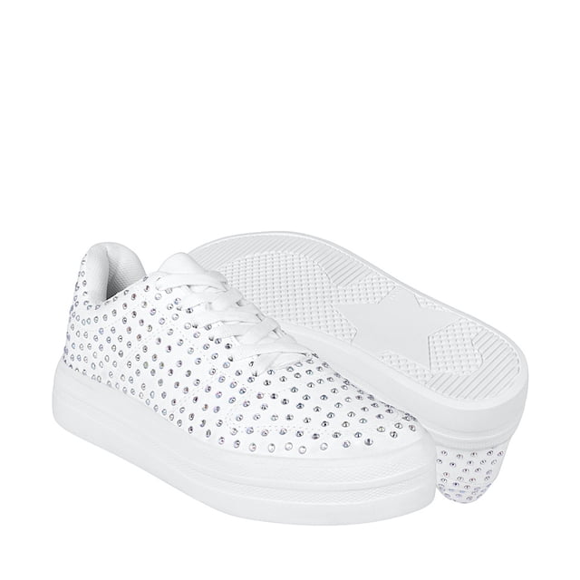 TENIS CASUALES DAMA STYLO 18667 SUEDE BLANCO