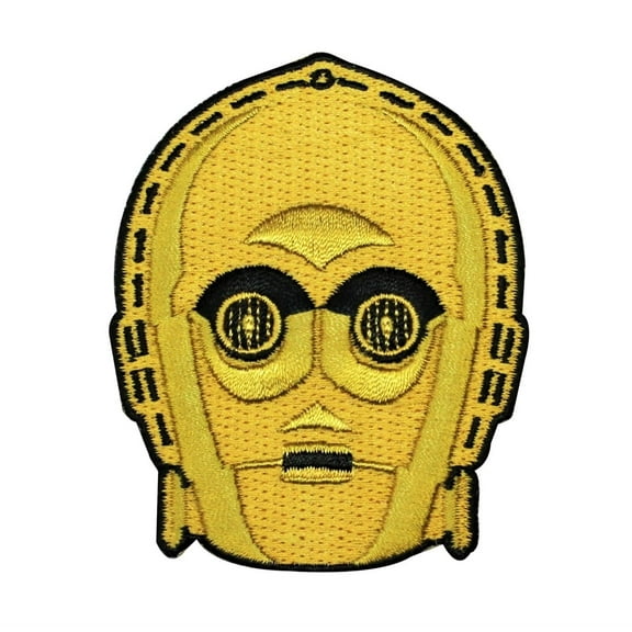 Disney Star Wars C3-PO Head Patch Droid Officially Licensed Iron On Applique
