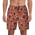 thumbnail image 2 of Goofa American Football1 Printed Men's Swim Trunks Board Shorts Quick Dry Mens Swimming Trunks with Compression Liner,Breathable Fit Hawaii Beach Shorts-3X-Large, 2 of 9