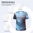 thumbnail image 3 of Uemuo Red And Blue Fire Mountains Print Mens Polo Shirts Baseball T-shirt Performance Short Sleeve Golf Shirt Moisture Wicking Athletic Casual Collared T-Shirt-3X-Large, 3 of 7