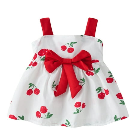 

Little Girl Dress Floral Sleeveless Girls Toddler Heart Clothes Kids Baby Princess Summer Girls Skirt