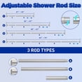 thumbnail image 6 of SUNALLY Shower Curtain Rod, Adjustable 32-75 inch Spring Tension Curtain Rods for Bathroom, No Drilling Rustproof Non-Slip Stainless Steel Rod, Brush Nicke, 6 of 7