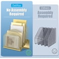 thumbnail image 4 of Tilt-down desktop file organizer, vertical file folder holder, metal frame file sorter, suitable for office and classroom desktop organization., 4 of 7