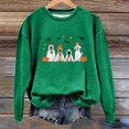 thumbnail image 2 of WEAIXIMIUNG Sweatshirts pour Femmes Tendance avec Mots Mode Automne et Hiver Imprimé Sans Capuche Col Rond Manches Longues Pull Fin, 2 of 3