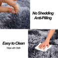 thumbnail image 5 of LUOVEN 5*8 Soft Fluffy Shaggy Area Rug, Indoor Plush Carpet for Living Room Bedroom Nursery, Tie-Dye Dark Gray, 5 of 8