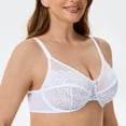 thumbnail image 5 of MELENECA Women's Minimizer Bras for Large Bust Underwire Plus Size Full Coverage Lace Bras White 48E, 5 of 7