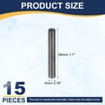 thumbnail image 2 of 15Pack 4mm x 28mm Dowel Pins, 304 Stainless Steel Cylindrical Shelf Support Pegs Chamfered End Pin Rod Fasten Elements Metal Shelf Pegs, Black, 2 of 7