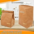 thumbnail image 6 of 2 Pcs Insulated Brown Paper Lunch Bags, Reusable Lunch Bag Large Retro Sacks Thermal Insulation Food Storage Handbag for Adults Office Work Picnic Travel Snacks - 7.8"L x 5.9"W x 11.8", 6 of 7