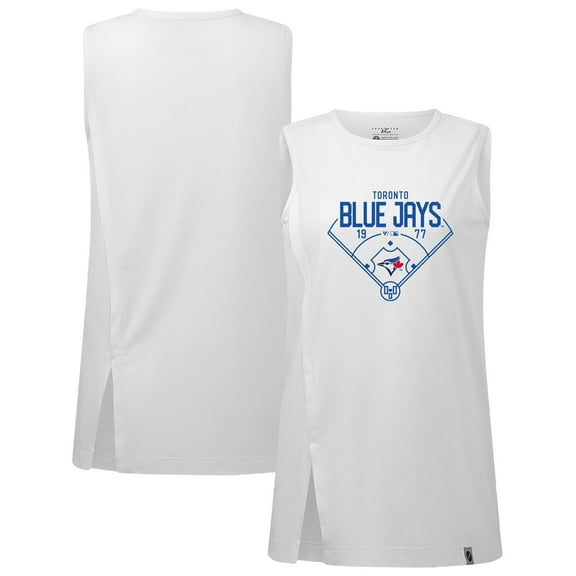 Women's Levelwear White Toronto Blue Jays Influx Home Field Tank Top