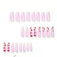 thumbnail image 3 of Fofosbeauty 24pcs Press on False Nails Tips, Coffin Fake Acrylic Nails, French Gradient Lip Print, 3 of 9