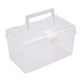 thumbnail image 4 of Caja de almacenamiento a prueba de agua y polvo, organizador de artículos diversos de PP transparente, tamaños pequeños y grandes para el hogar, la oficina, el baño, solución de almacenamiento limpia, 4 of 8