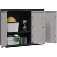thumbnail image 6 of Lockable Outdoor Storage Cabinet, 38.2x14.6x33.5 Inches, PP Polypropylene, Adjustable Shelf for Garden Tools and Household Supplies, 6 of 9