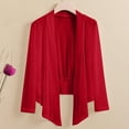 thumbnail image 4 of YUTK Women Long Sleeve Lightweight Sheer Cardigans S Casual Loose Open Front Beach Cover Ups Red 4Xl, 4 of 9