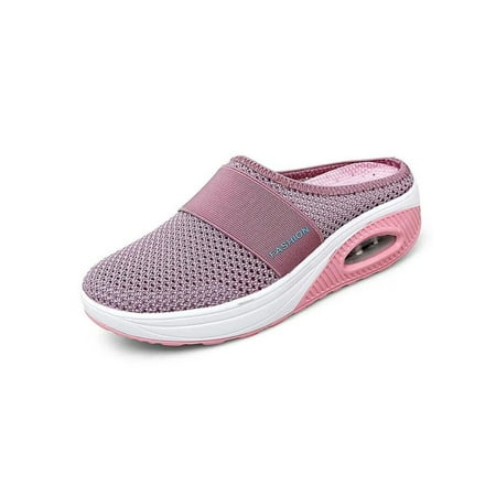 

Lacyhop Women s Backless Slippers Loafers Walking Sandals Breathable Athletic Casual Shoes