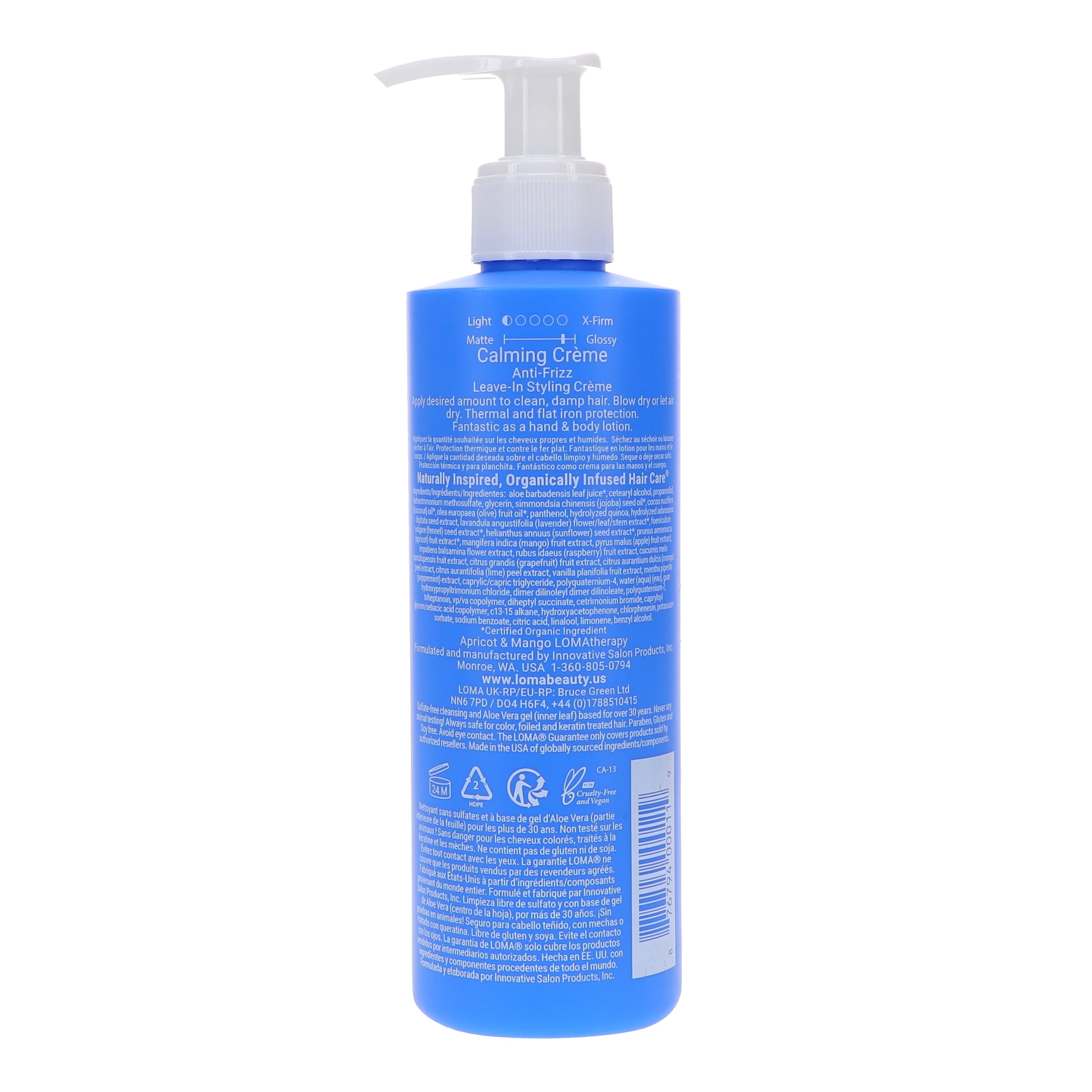 Loma, Calming Creme, 8 fl oz, Frizz Control and Shine - Walmart.com