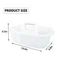 thumbnail image 5 of Cesta de Almacenamiento de PláStico Cajita de Ducha PortáTil Cesta Organizadora de Asas con Asa para BañO, Dormitorio, Cocina Blanco, 5 of 5