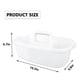 thumbnail image 5 of Cesta de Almacenamiento de PláStico Cajita de Ducha PortáTil Cesta Organizadora de Asas con Asa para BañO, Dormitorio, Cocina Blanco, 5 of 5