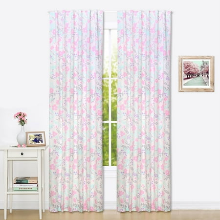 The Peanut Shell Blackout Drapery Panels Pink And Mint Green