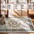 thumbnail image 3 of Ofoor Area Rugs for Doorway 2'x3' Washable Rugs Retro Large Area Rug Modern for Home Decor Foldable Nonslip Bedroom Rugs, Gray, 3 of 10