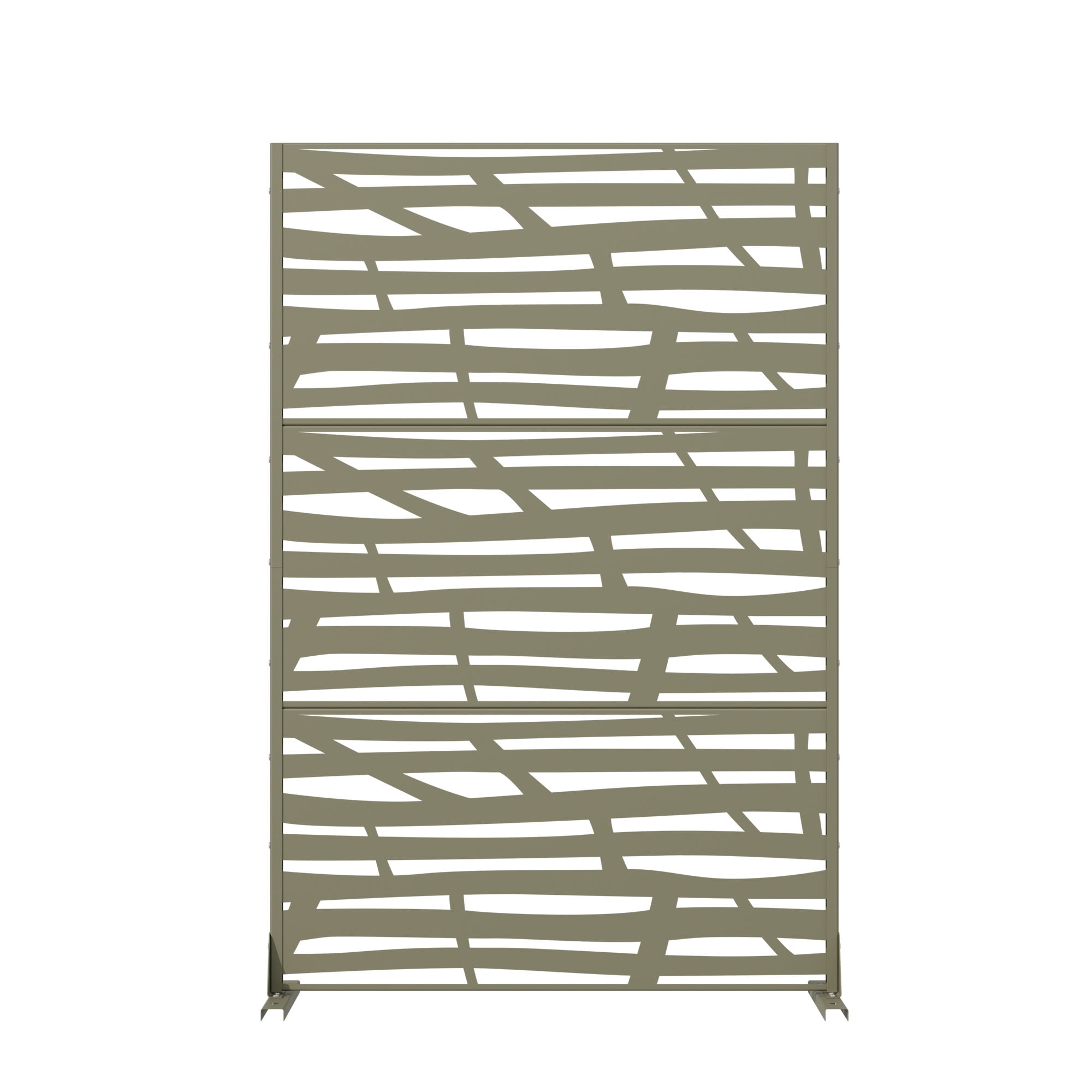 MAYEERTY 72*35in Outdoor Privacy Screen, Powder Coated Metal Privacy Fence, Yard Privacy Panel for Patio, Balcony, Garden