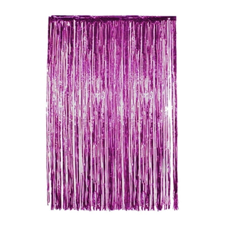 Foil Curtain Rain Curtain Pull Flower 1 2 Meters Party Background Foil
